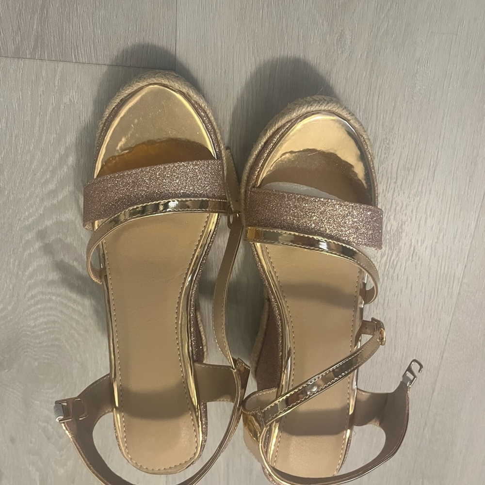 White and Tan Sneakers
